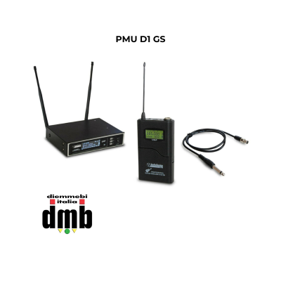 PMU D1 GS - AUDIO DESIGN PRO - Radiomicrofono True Diversity 100 Ch UHF - 1 Body pack per chitarra, con cavo