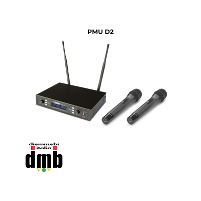 PMU D2 - AUDIO DESIGN PRO - Radiomicrofono True Diveristy a 2 canali UHF con 2 microfoni