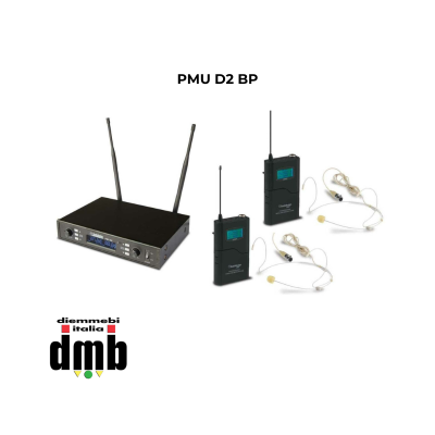 PMU D2 BP - AUDIO DESIGN PRO - Radiomicrofono True Diversity a 2 canali UHF con 2 body pack con archetto