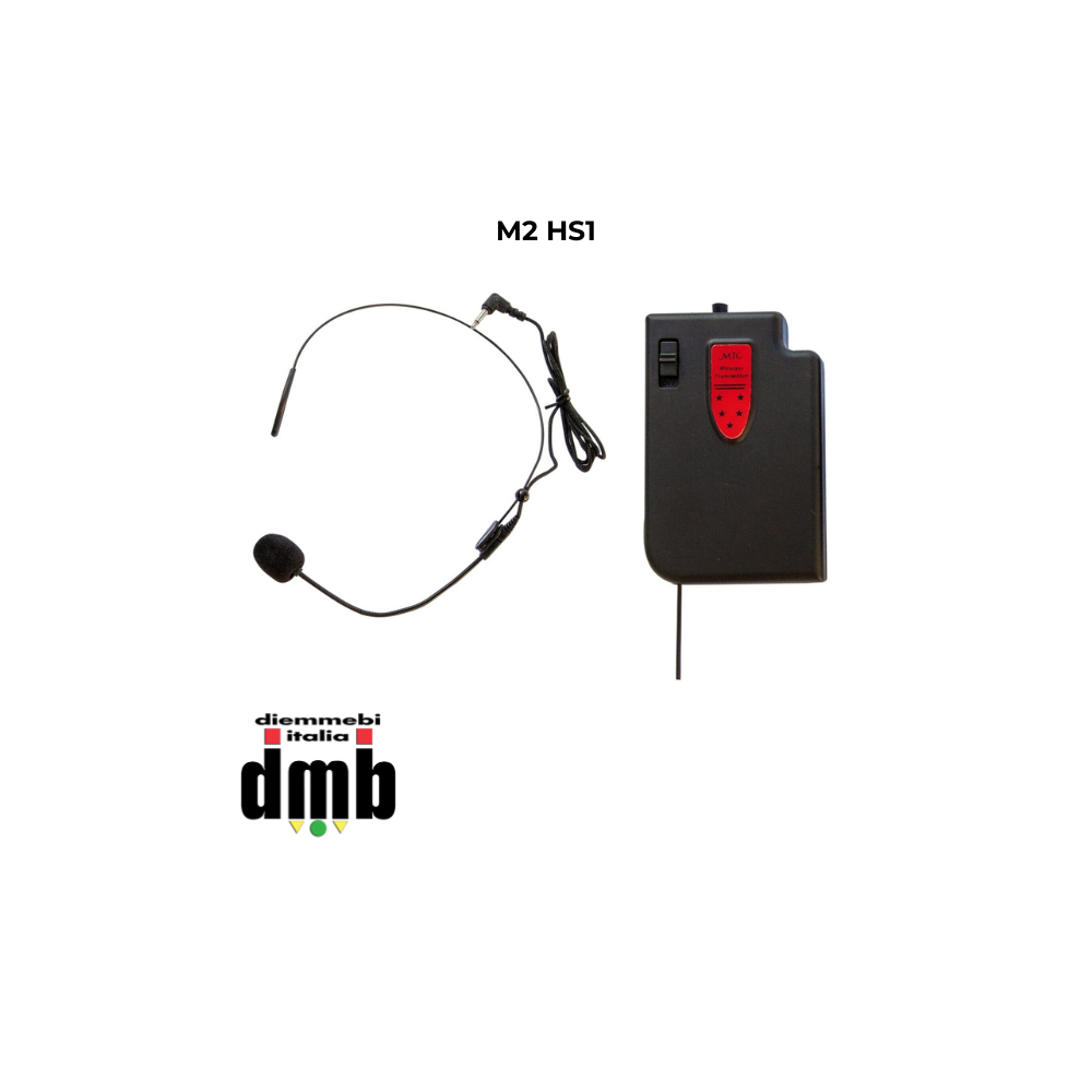 M2 HS1 - AUDIODESIGN PRO - Microfono ad archetto e trasmettitore a Body Pack per diffusori M2 e M1 W/L - 677 Mhz