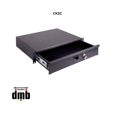 MD ITALY - CK2C - Cassetto rack 19" 2 unità con chiusura a chiave
