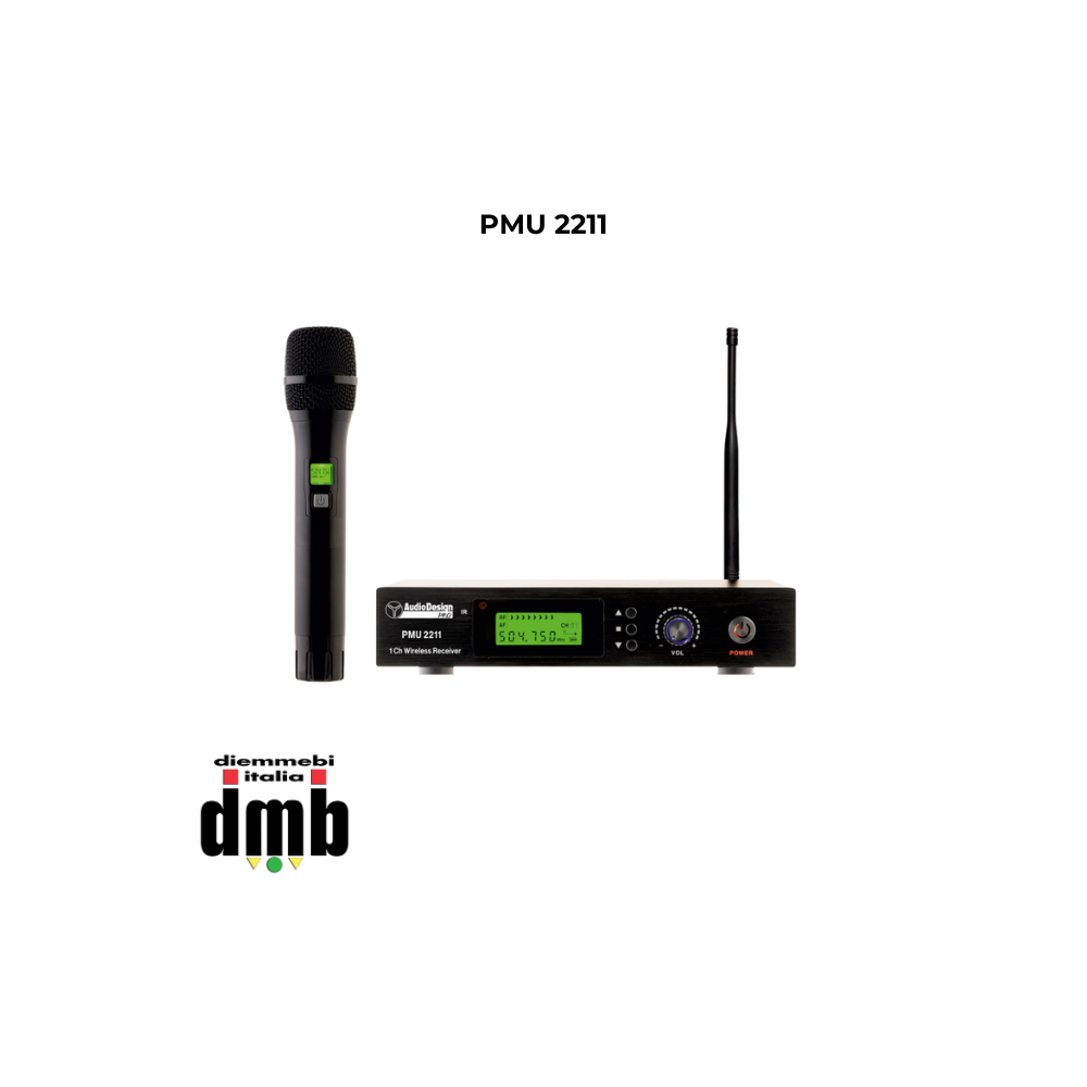 GELATO Audiodesign  Pmu 2211 Sistema Wireless 100 Ch, Uhf Con 1 Microf