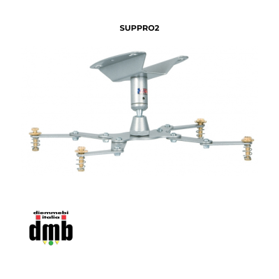 Supporto universale fisso da soffitto per videoproiettori.
Lunghezza 13 cm.