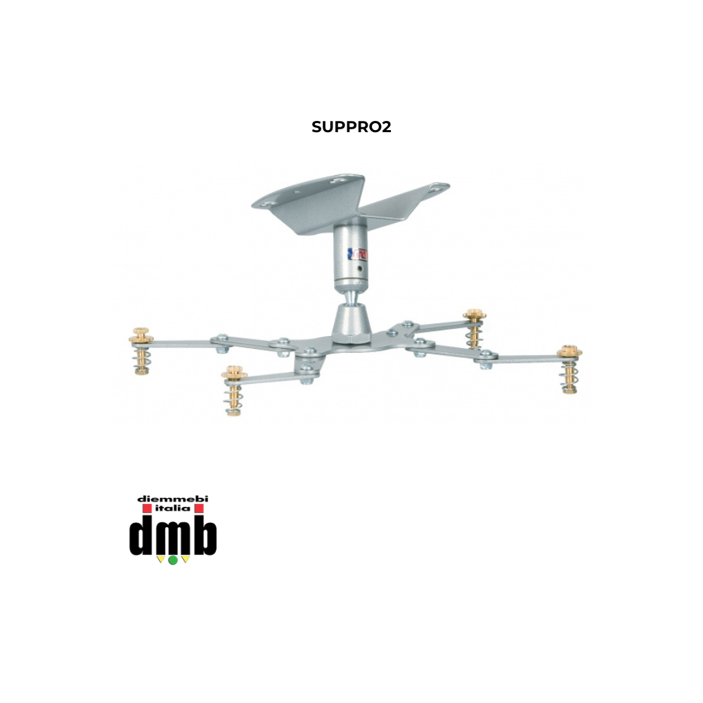 Supporto universale fisso da soffitto per videoproiettori.
Lunghezza 13 cm.