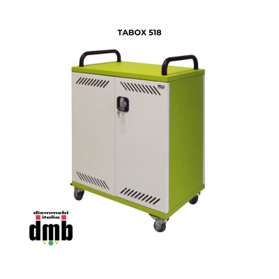 MD ITALY - TABOX518 - Armadio/carrello stazione di ricarica per 18 tablet