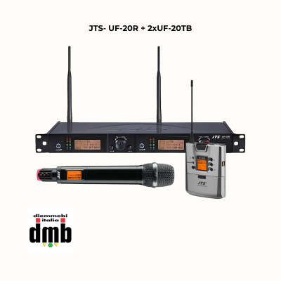 JTS- UF-20R + 2xUF-20TB- Doppio bodypack con ricevitore rack