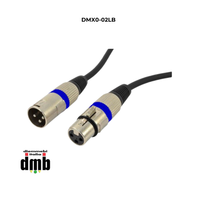 DMX0-02LB- CAVO DMX  PROFESSIONALE XLR3 PIN MT 2,00