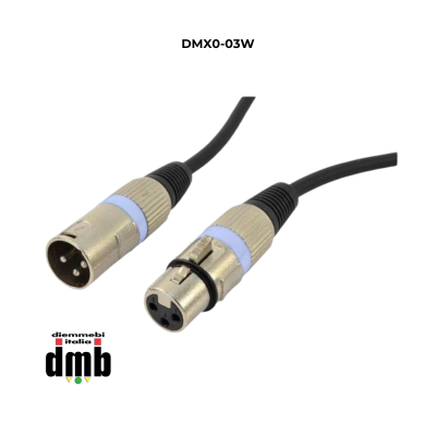 DMX0-03W- CAVO PROFESSIONALE  DMX ASSEMBLATO MT 3 XLR3PIN