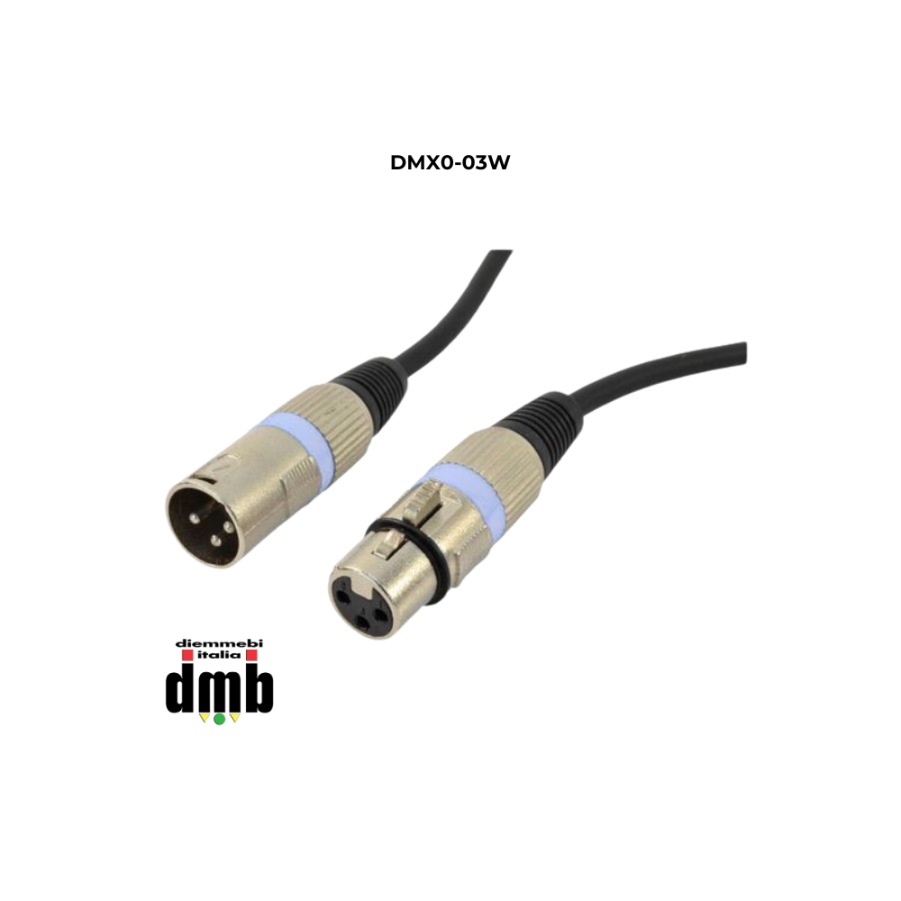 DMX0-03W- CAVO PROFESSIONALE  DMX ASSEMBLATO MT 3 XLR3PIN