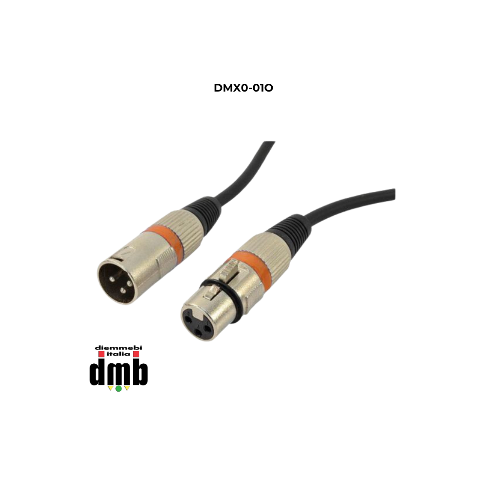 DMX0-01O- CAVO PROFESSIONALE 110 OHM XLR 3 PIN M/F MT. 1