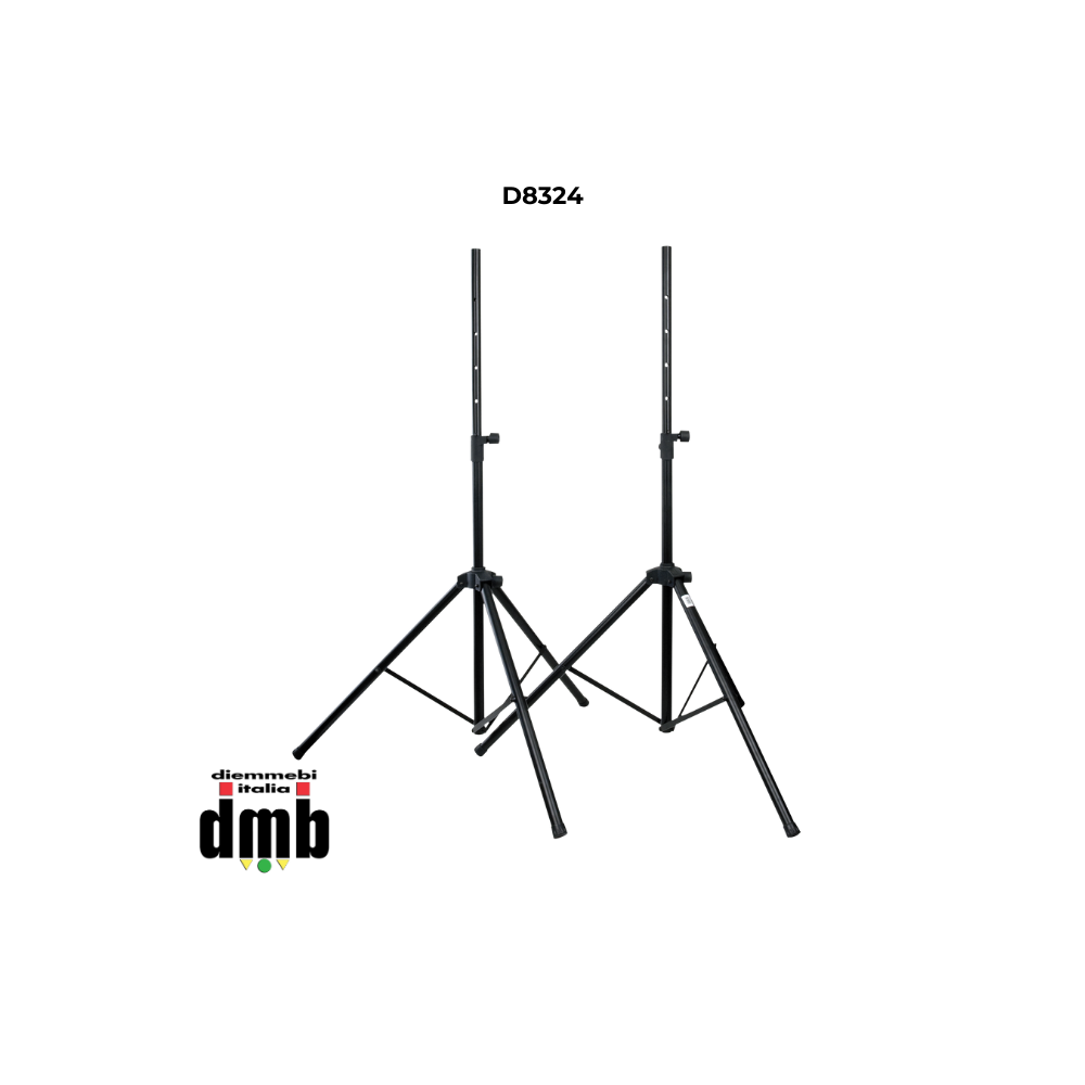 SHOWGEAR - D8324 - Set coppia di stativi casse, supporti per diffusore, cassa acustica inclusa di borsa