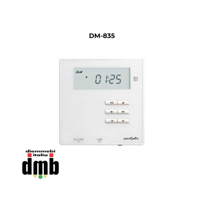 AUXDIO - DM-835 - Intelligent Music Amplifier con pannellino frontale bianco