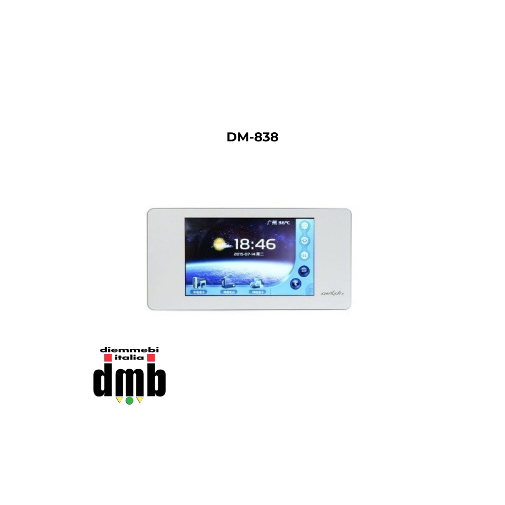 AUXDIO - DM-838 - Intelligent Mini Host Touch Screen da 5" pannellino frontale Bianco