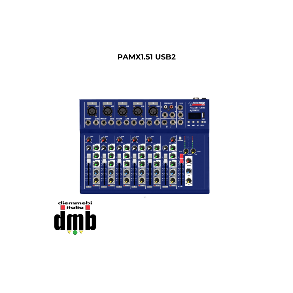 AUDIODESIGN - PAMX1.51 USB2 Mixer Audio