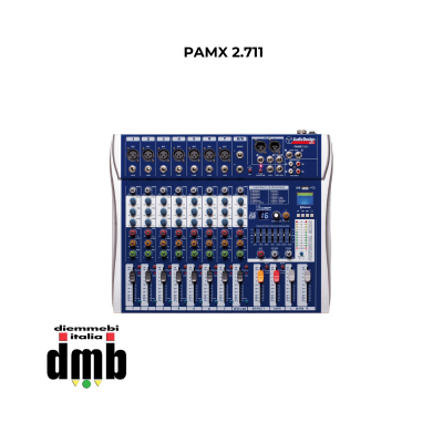 AUDIODESIGN PRO - PAMX 2.711 - Mixer professionale 7+1+1 canali - USB e 16 effetti con DSP
