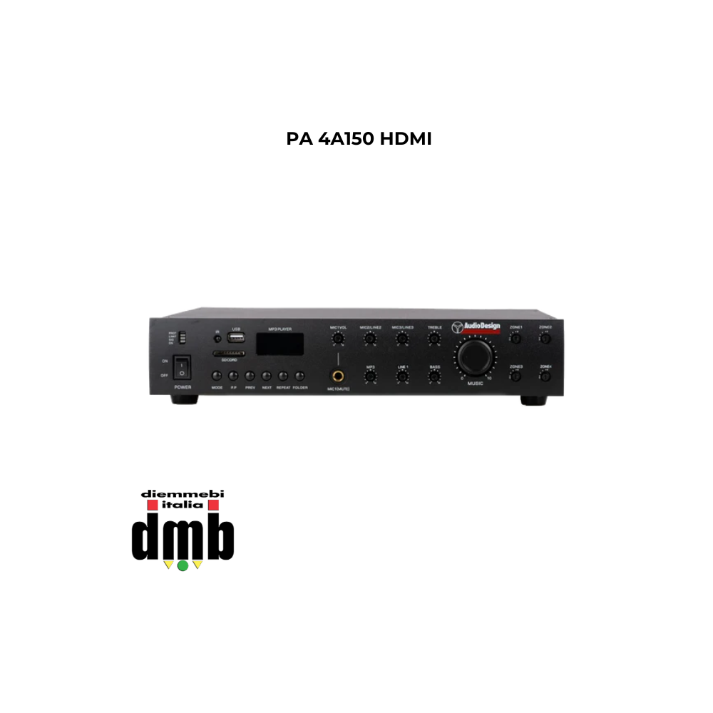 AUDIODESIGN PRO - PA 4A150 HDMI - Amplificatore PA