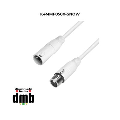 ADAM HALL - K4MMF0500-SNOW - Cavo microfono XLR maschio a XLR femmina 5 m bianco
