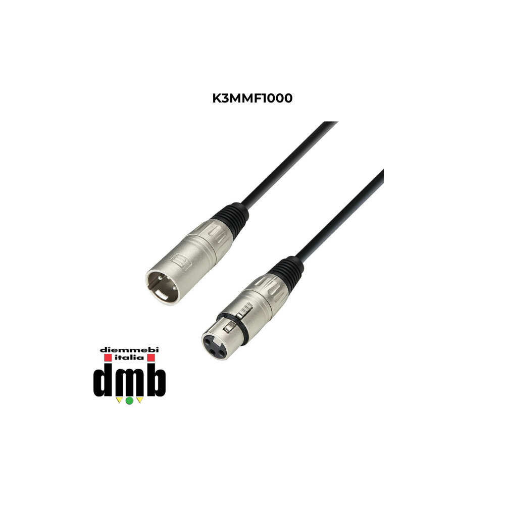 ADAM HALL - K3MMF1000 - Cavo Microfono XLR femmina a XLR maschio 10 m