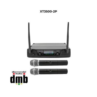 SINEXTESIS - XT3500-2P - Radiomicrofono UHF Doppio Palmare 825.700 - 831.200MHz