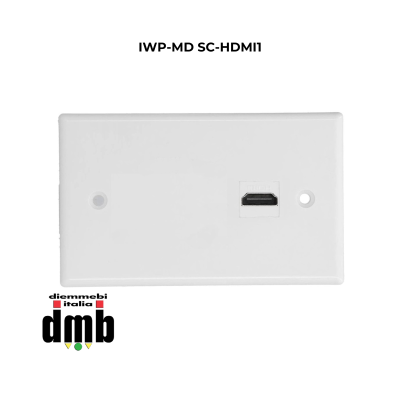 TECHLY - IWP-MD SC-HDMI1 - Placca 503 Piastra da Parete con Connessione HDMI Integrata F/F