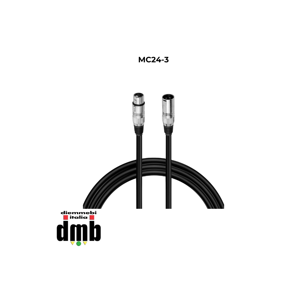 SINEXTESIS - MC24-3 - Cavo XLR Femmina - XLR Maschio 3 mt. "Standard Series"