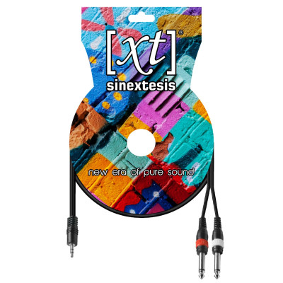 SINEXTESIS - LC192-1,5 - Cavo 1x Mini Jack Stereo 3,5 mm - 2x Jack 1,5 mt.