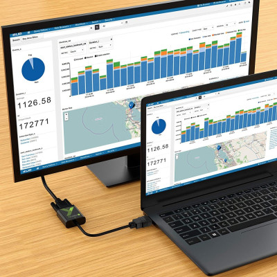 TECHLY - IDATA HDMI-VGA2A - Cavo Convertitore Adattatore da HDMI™ a VGA 1920x1200 con Audio 3.5"