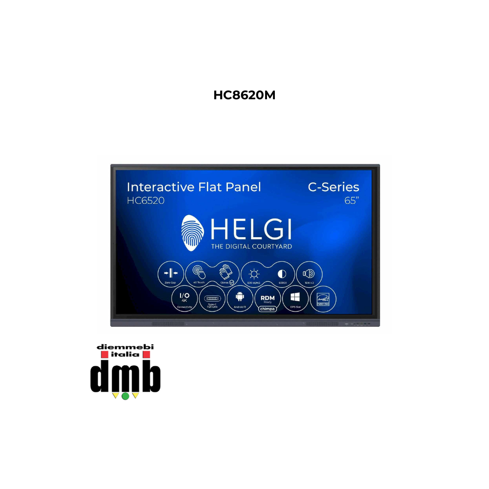 HELGI - HC8620M - Monitor Interattivo 86" C Series Wi-Fi RDM-Ready