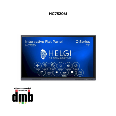 HELGI - HC7520M - Monitor Interattivo 75' C Series Wi-Fi RDM-Ready + Staffa