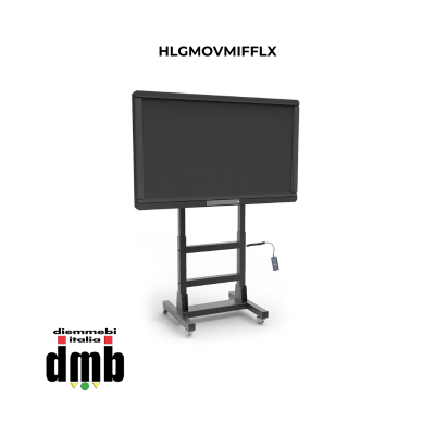 HELGI - HLGMOVMIFFLX - Carrello monitor manuale FLEX max 86" NERO