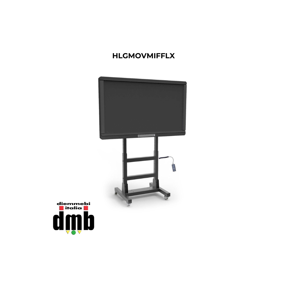 HELGI - HLGMOVMIFFLX - Carrello monitor manuale FLEX max 86" NERO