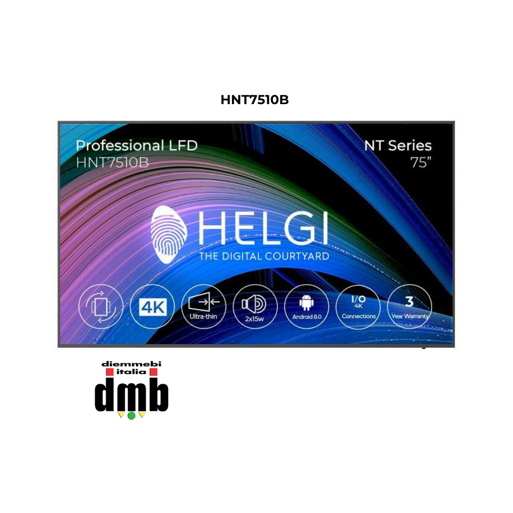 HELGI - HNT7510B - Monitor Professionale LFD Serie NT - 75”