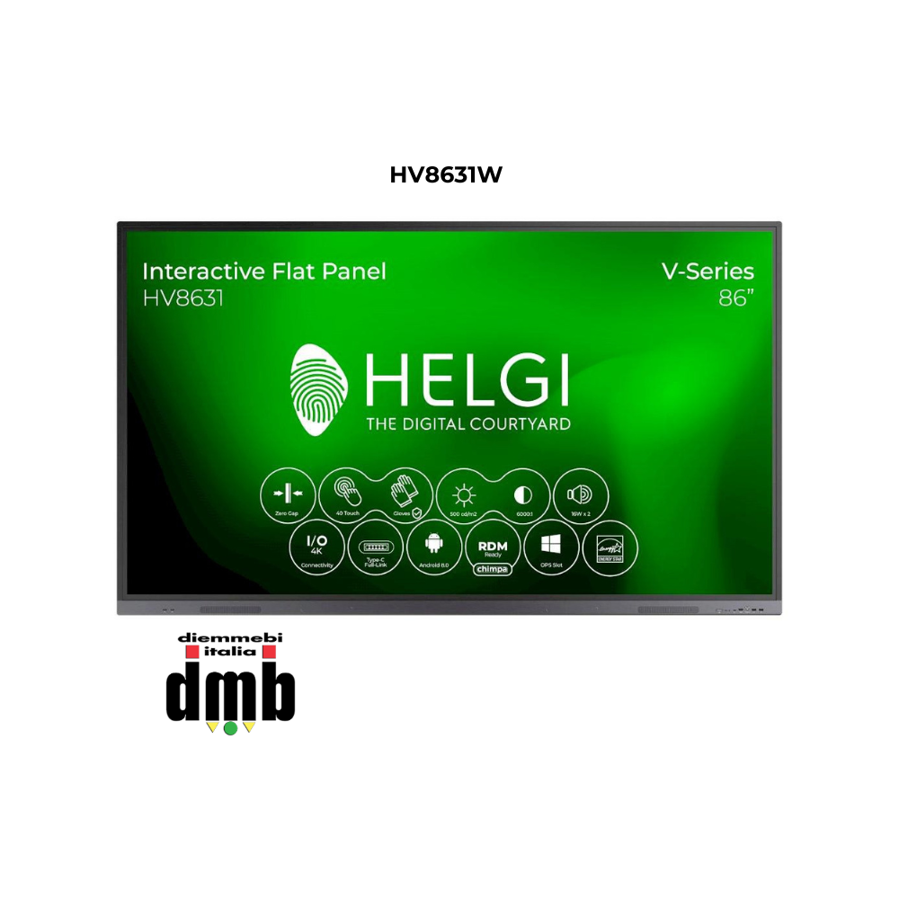 HELGI - HV8631W - Monitor Interattivo 86" V Series RDM-Ready +Wi-Fi