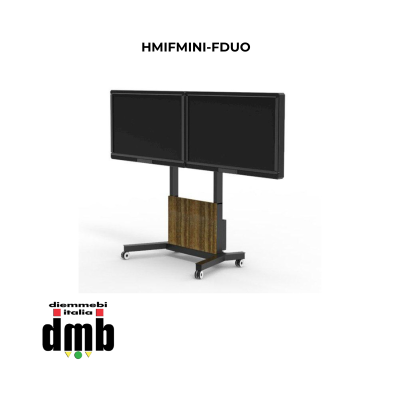 HELGI - HMIFMINI-FDUO - Carrello monitor motor. max 2x55" SLIM DUO