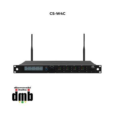 JTS - CS-W4C+4xCS-W4T - Conference system wireless con Trasmettitore + 4 Microfoni per conferenze da tavolo