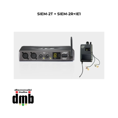 JTS - SIEM-2T + SIEM-2R+IE1- 34787 - Sistema in ear monitor, wireless UHF PLL: trasmettitore, ear monitor e ricevitore