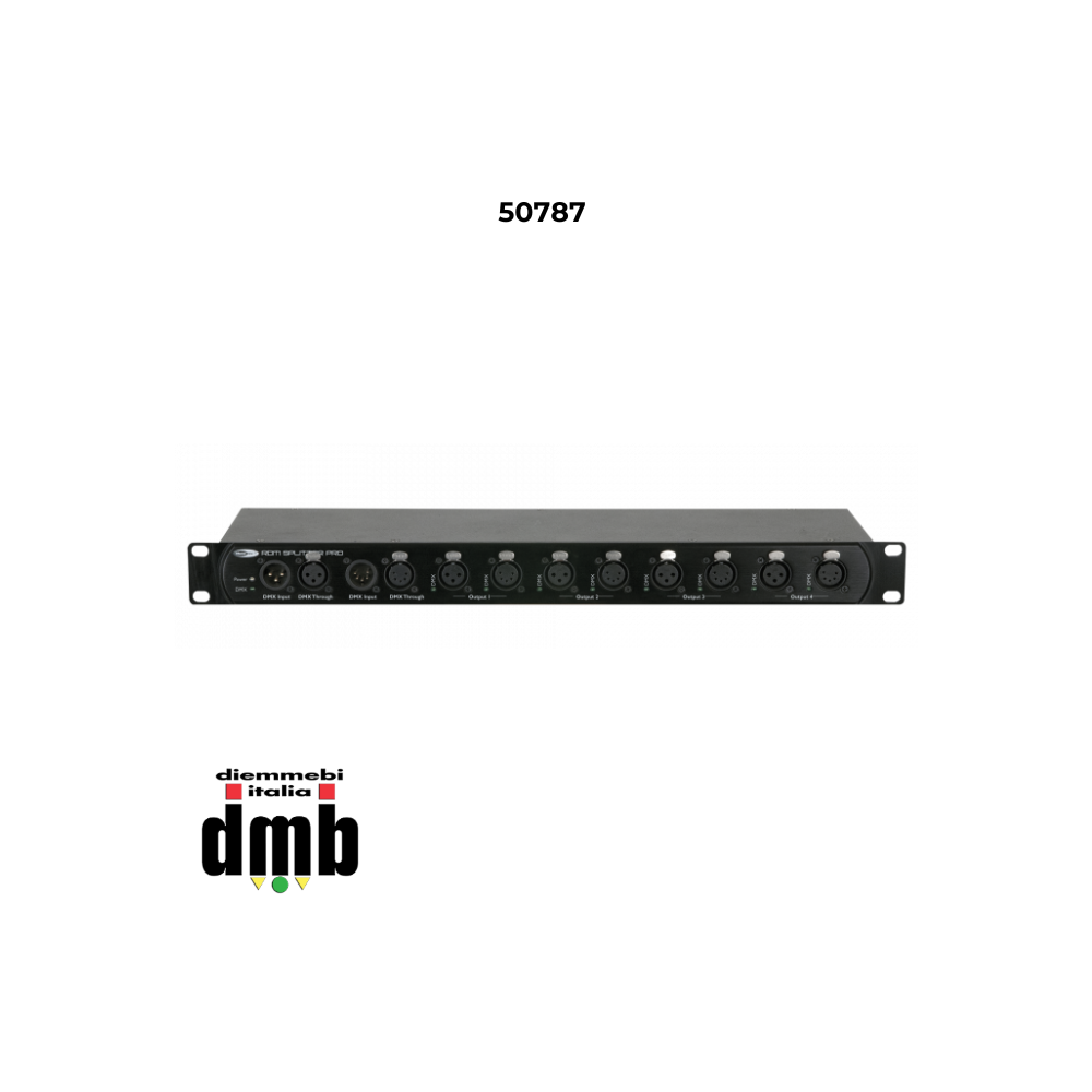 SHOWTEC - 50787 - RDM Splitter Pro Booster DMX a 4 canali con RDM 3P e 5P XLR