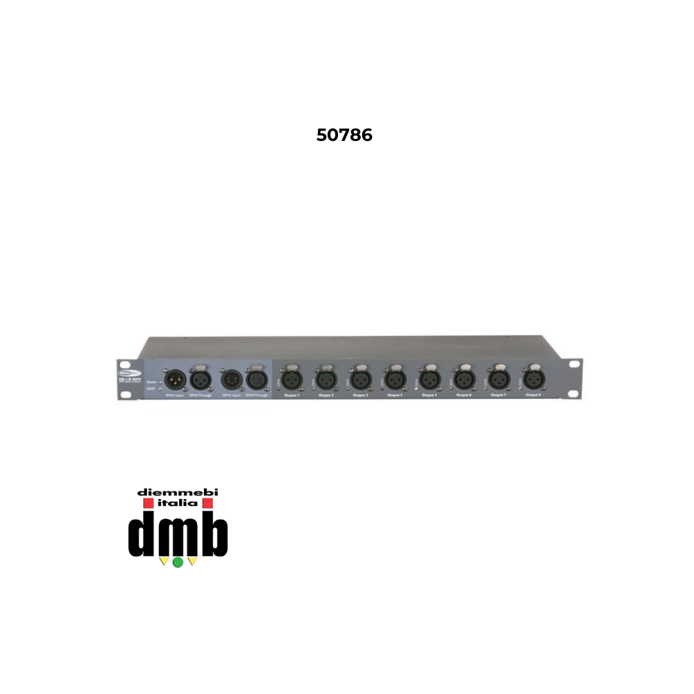 SHOWTEC - 50786 - DB-1-8/RDM Booster  Splitter DMX, 8 canali, con XLR a 3 poli RDM