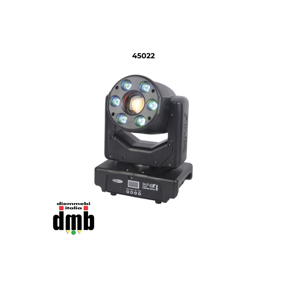 SHOWTEC - 45022 - Shark Combi Spot One 6 x 8 W RGBW LED Wash e testa mobile spot