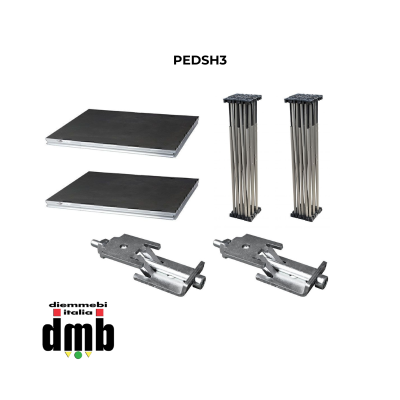 SHOWGEAR - PEDSH3 - KIT: 2 Mammoth Stage 1x1m + 2 Mammoth legs 1x1m H40cm + 2 Clamp