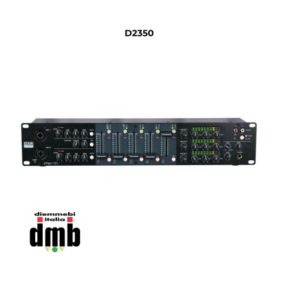 DAP AUDIO - D2350 - Mixer audio da installazione rack 2U 7 canali 3 zone IMIX-7.1