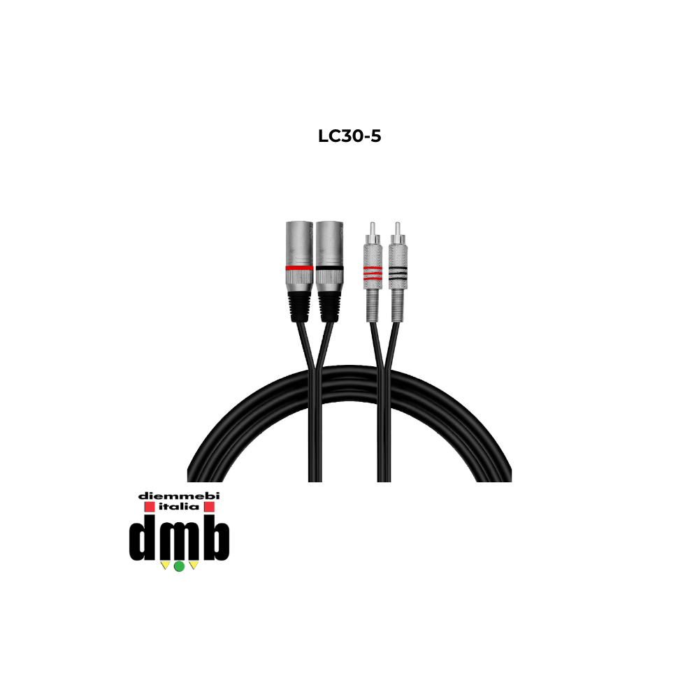 SINEXTESIS - LC30-5 - Cavo 2x XRL Maschio - 2x RCA 5 mt.