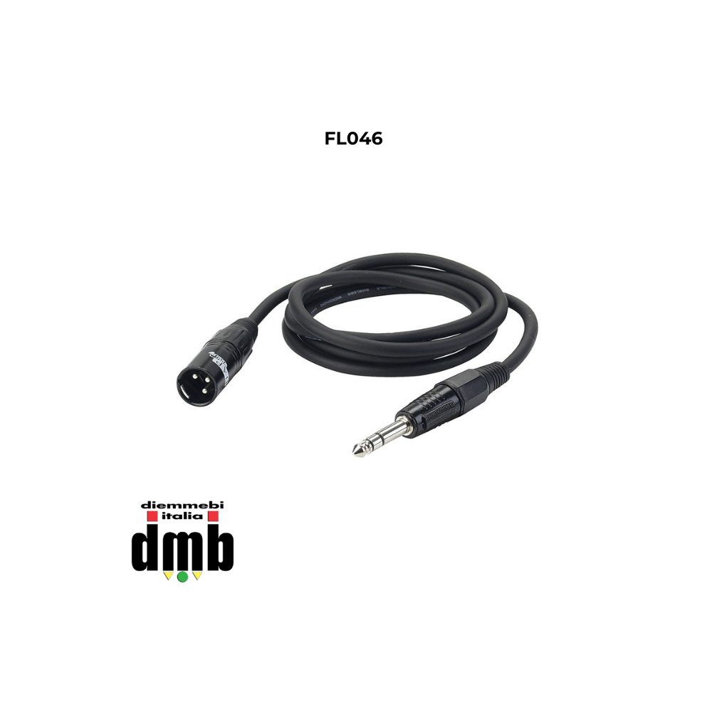 DAP AUDIO - FL046 - Cavo bal. XLR/M 3P a jack stereo da 6 mt