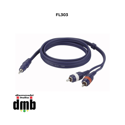 DAP AUDIO - FL303 - Cavo stereo mini-jack to 2 RCA male L/R da 3 mt