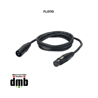 DAP AUDIO - FL0110 - Cavo microfono bal. XLR/M 3P a XLR/F 3P da 10 m