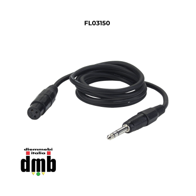 DAP AUDIO - FL03150 - Cavo microfonico XLR/F 3P a jack stereo da 1,5 m