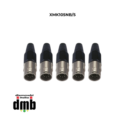 DAP AUDIO - XMK105NB/5 - Confezione da 5 Connettori maschio XLR 5 poli