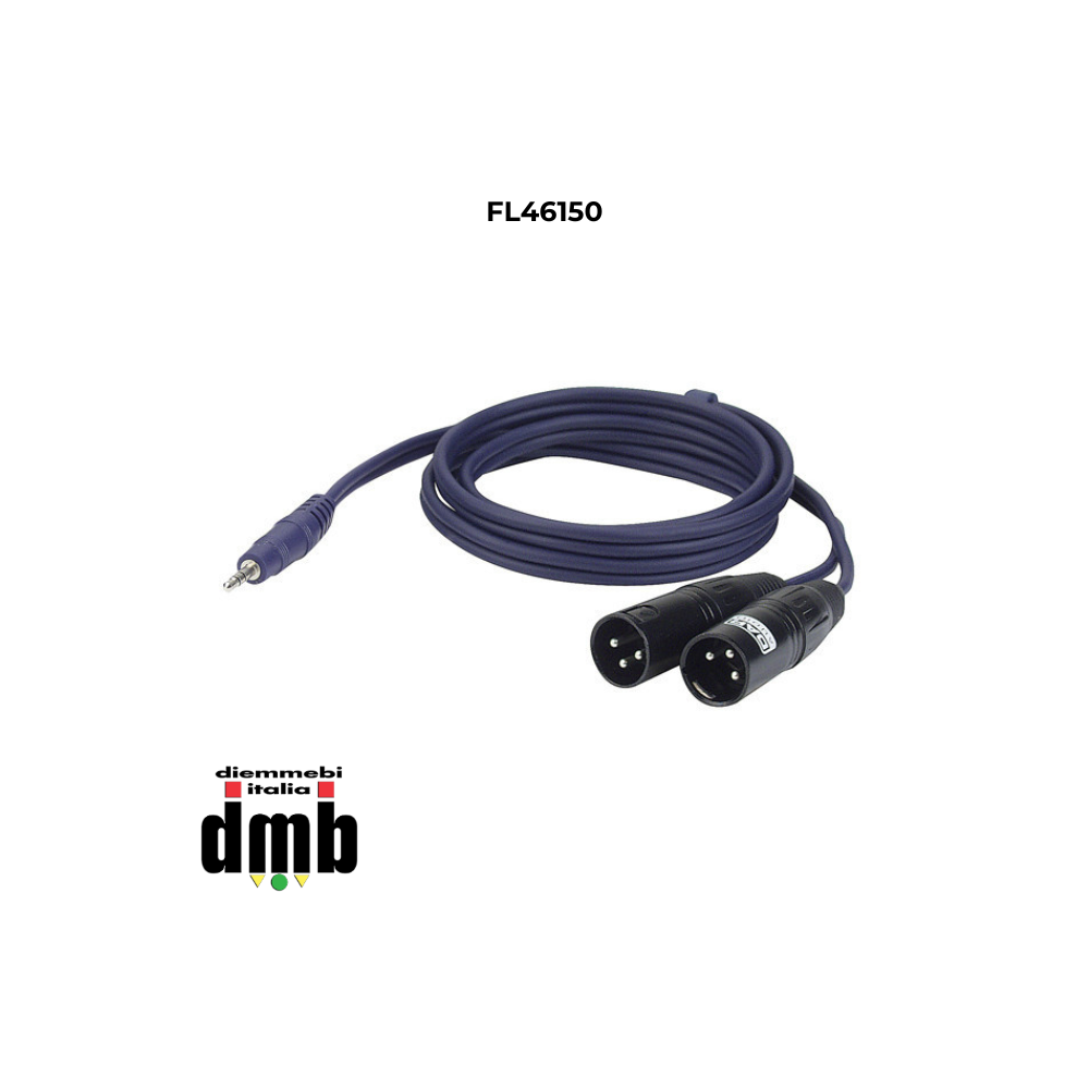 DAP AUDIO - FL46150 - Cavo mini-jack stereo a 2 XLR/M 3P da 1,5 m