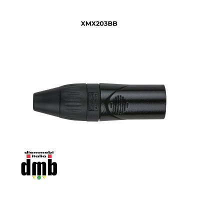 DAP AUDIO - XMX203BB - CONNETTORE  XLR 3P MASCHIO VOLANTE METALLO NERO