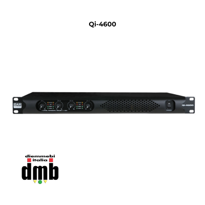 DAP AUDIO - Qi-4600 - Amplificatore da 4 X 600W adatto a diffusori serie Xi